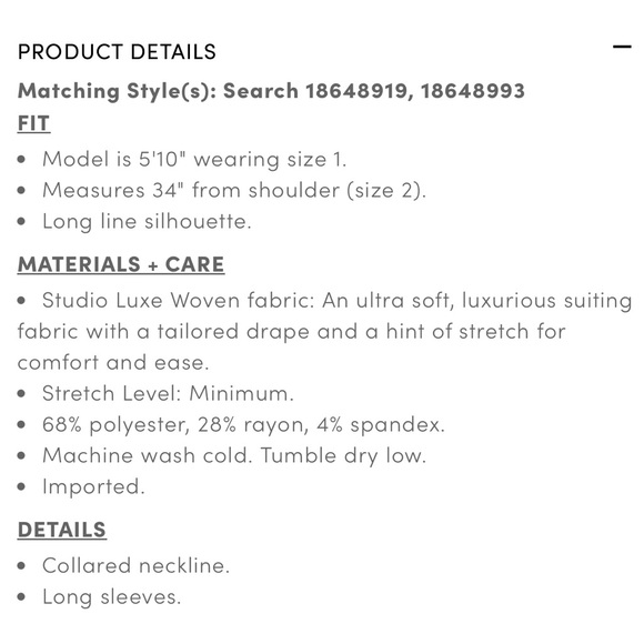 Torrid Long Line Blazer Studio Luxe knit Fabric Long Sleeve Stretch Black Lined - Picture 5 of 7